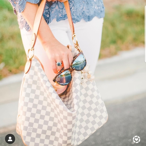 🔥 Louis Vuitton Delightful PM damier azur bag - Picture 1 of 7